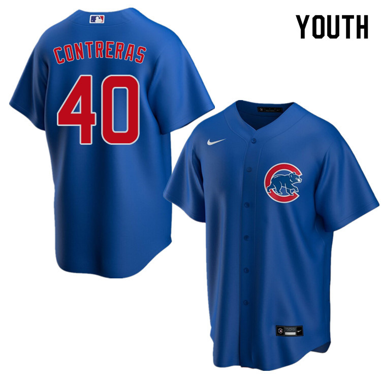 Nike Youth #40 Willson Contreras Chicago Cubs Baseball Jerseys Sale-Blue